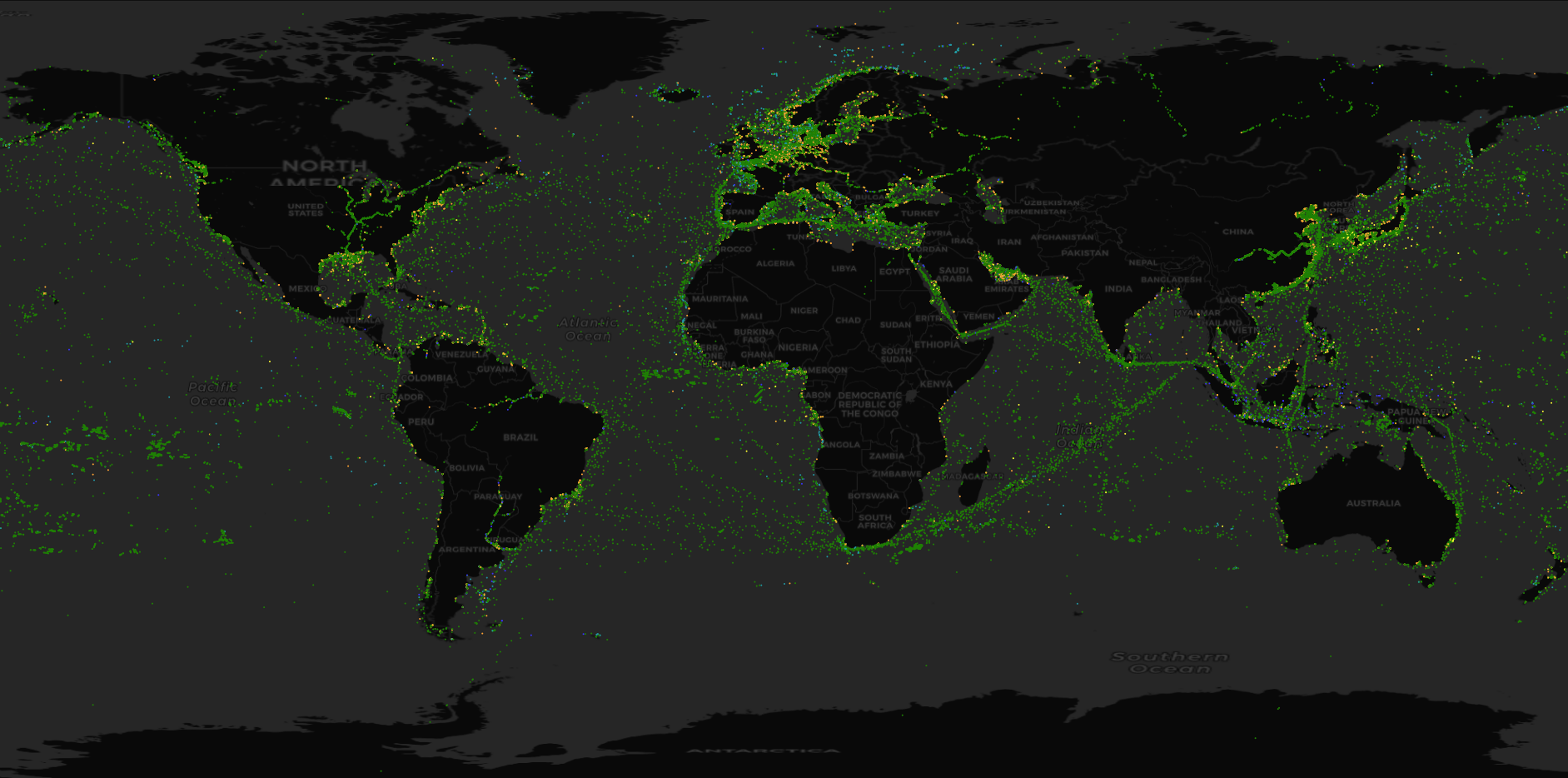 A Snapshot of Live eE AIS Data in Optix