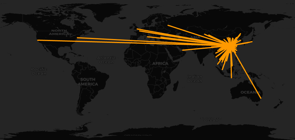 Every flight out out of Wuhan for one week